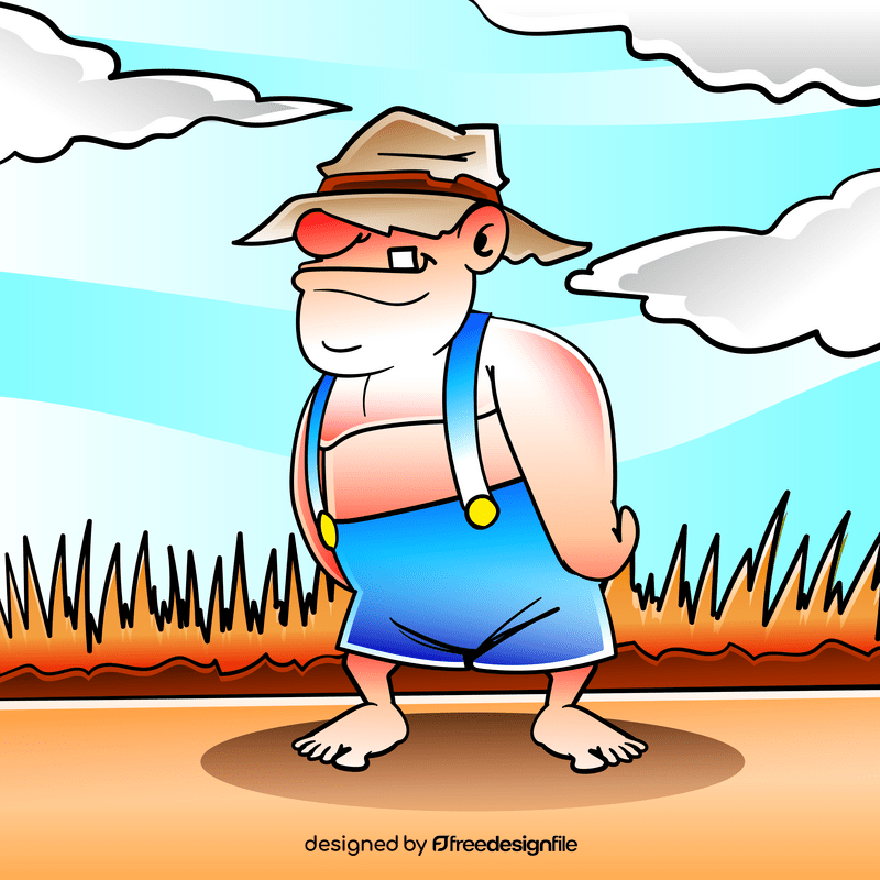 Redneck cartoon vector