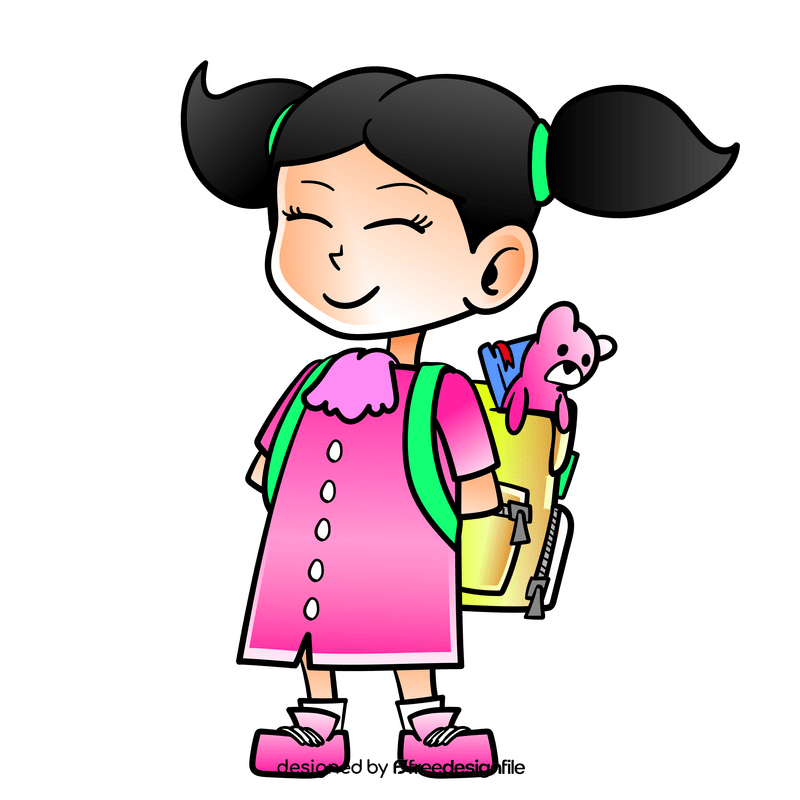 School kids cartoon clipart