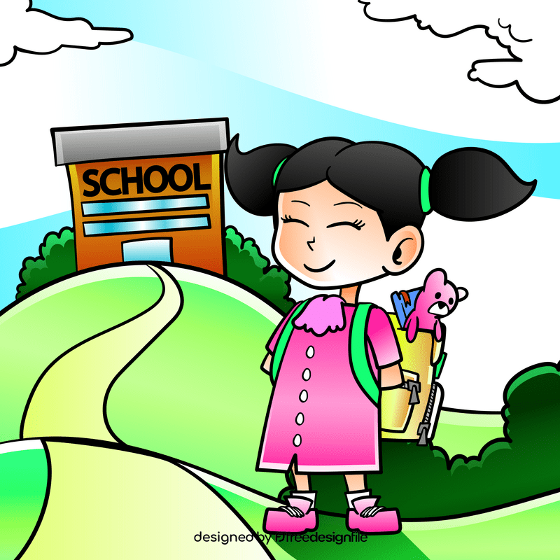 School kids cartoon vector