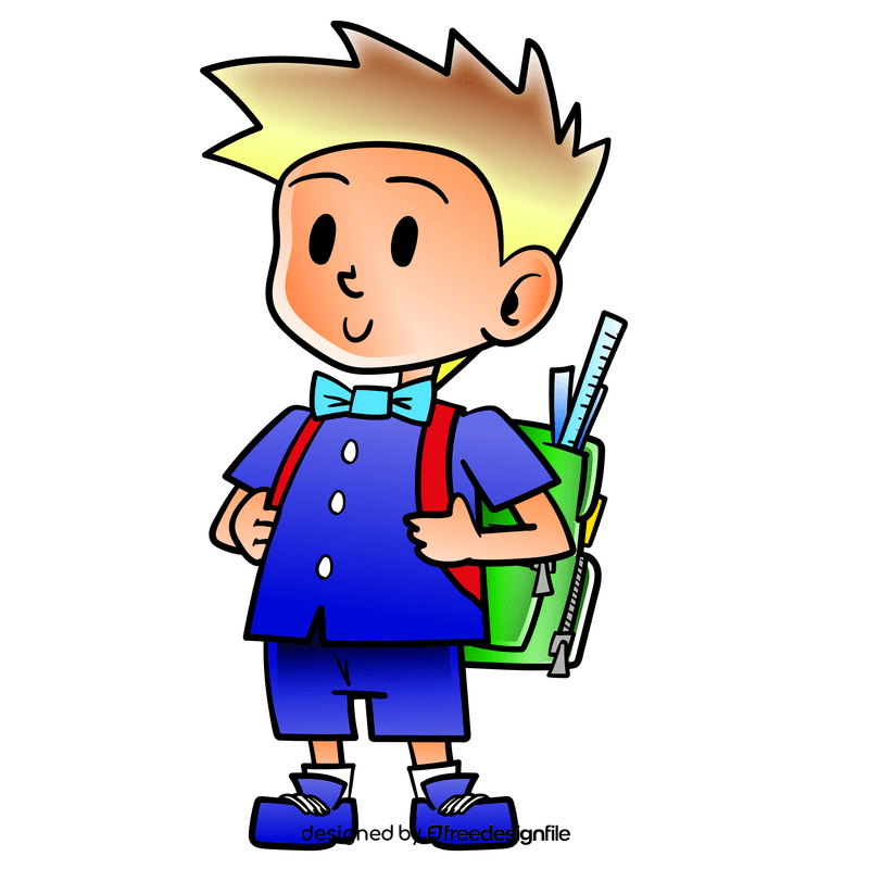 School kids cartoon clipart