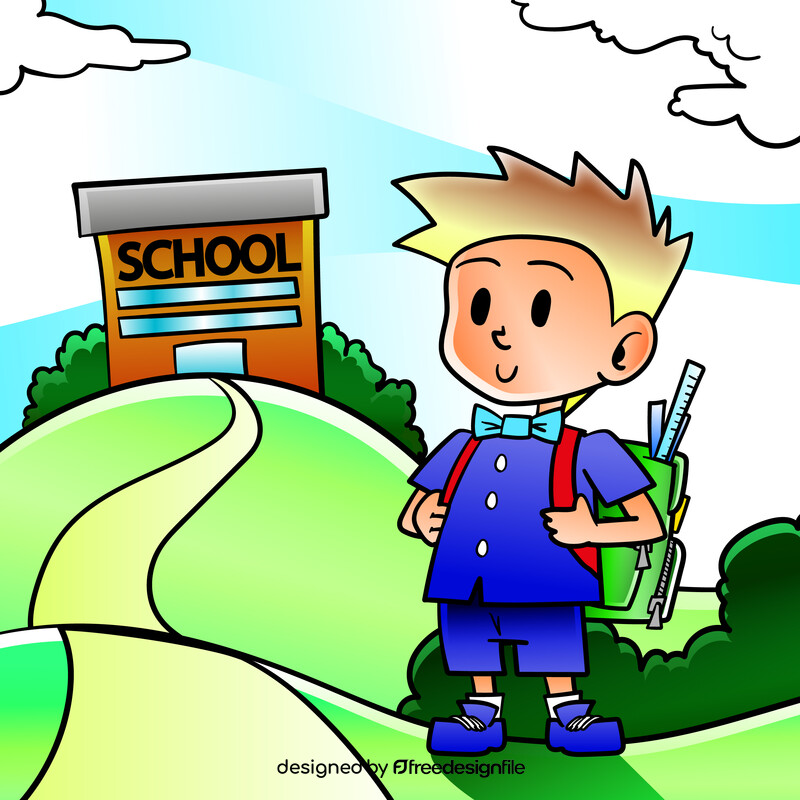 School kids cartoon vector