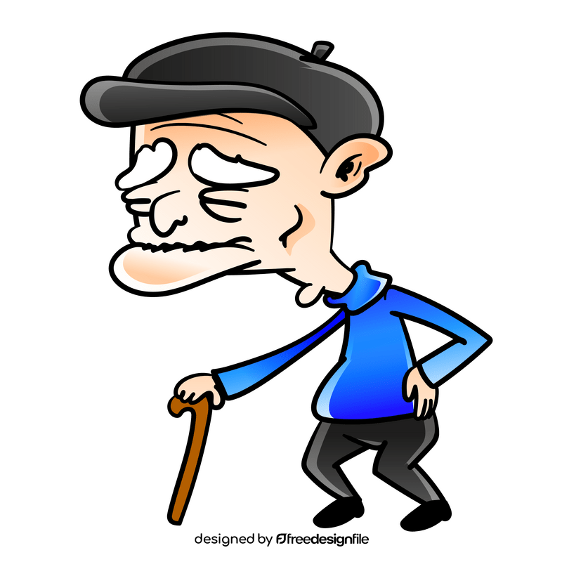 Senior citizen cartoon clipart