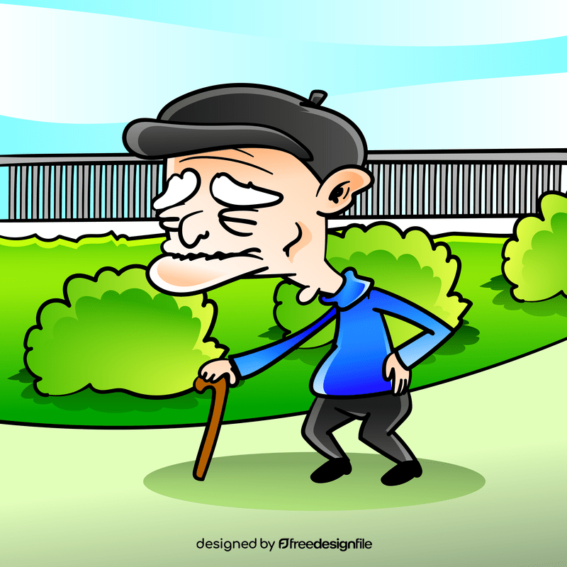 Senior citizen cartoon vector