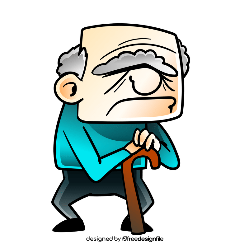 Senior citizen cartoon clipart