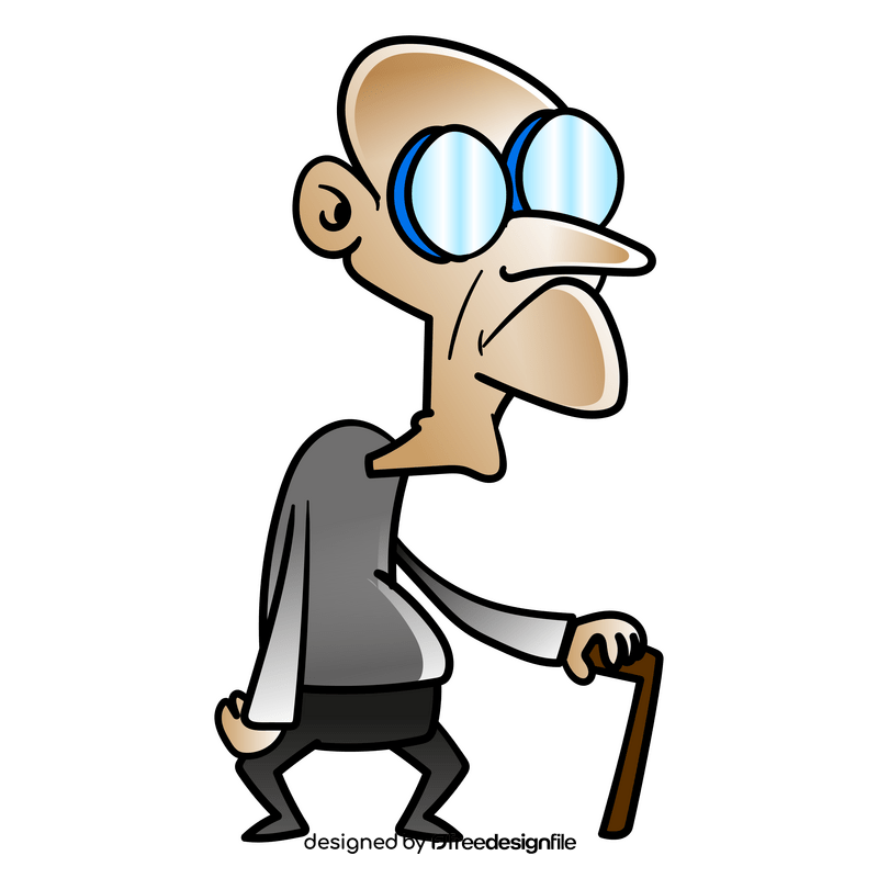 Senior citizen cartoon clipart