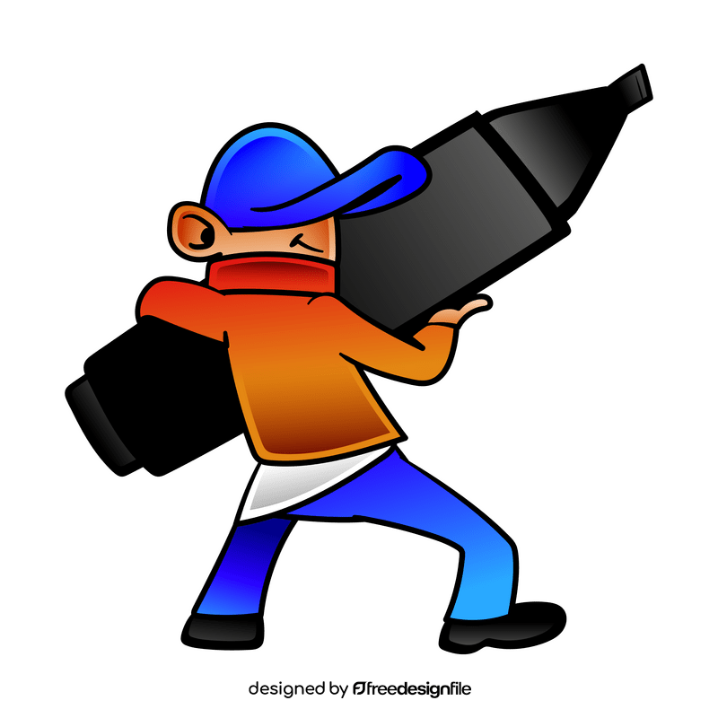 Artist cartoon clipart