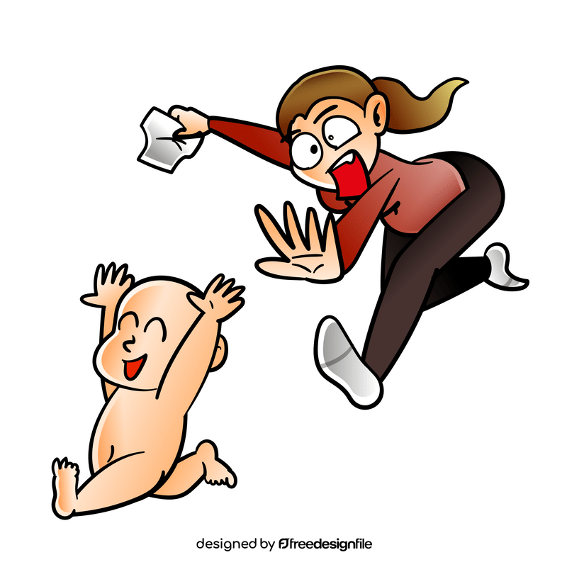 Babysitter cartoon clipart