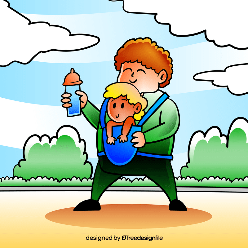 Babysitter cartoon vector