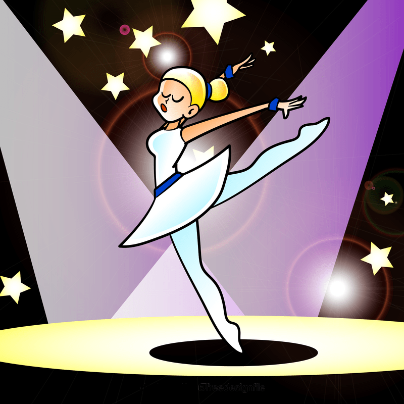 Ballet dancer cartoon vector