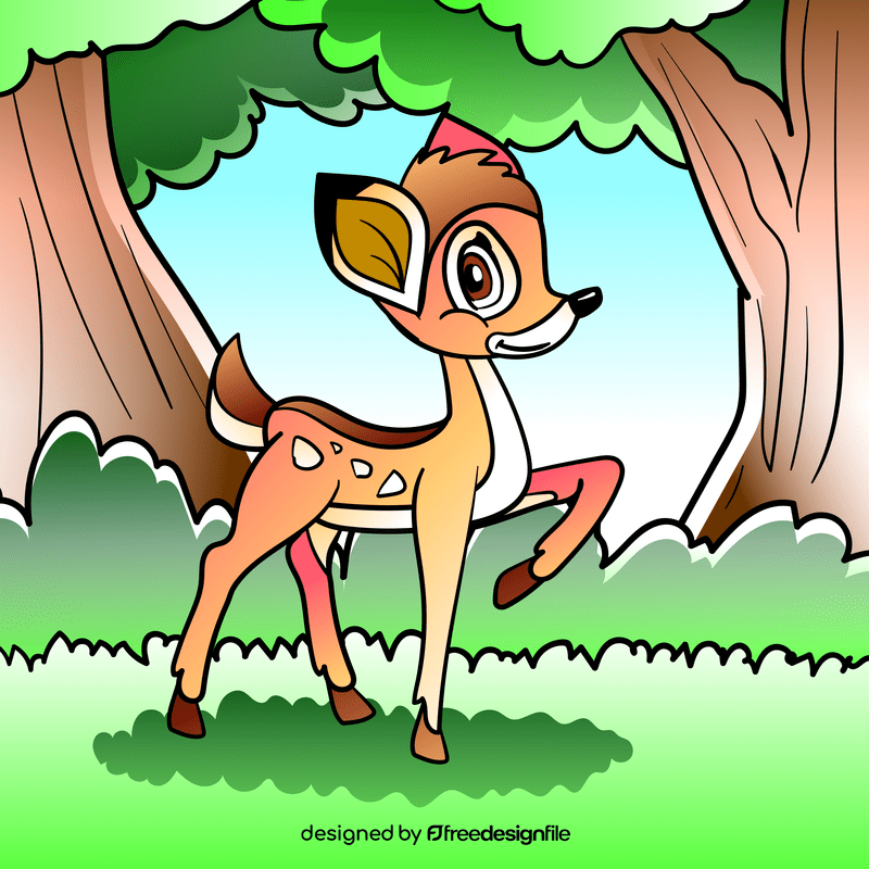 Bambi cartoon vector