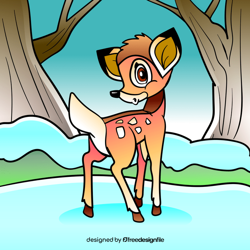 Bambi cartoon vector