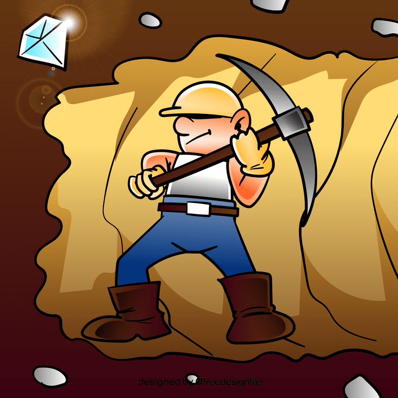 Miner cartoon vector