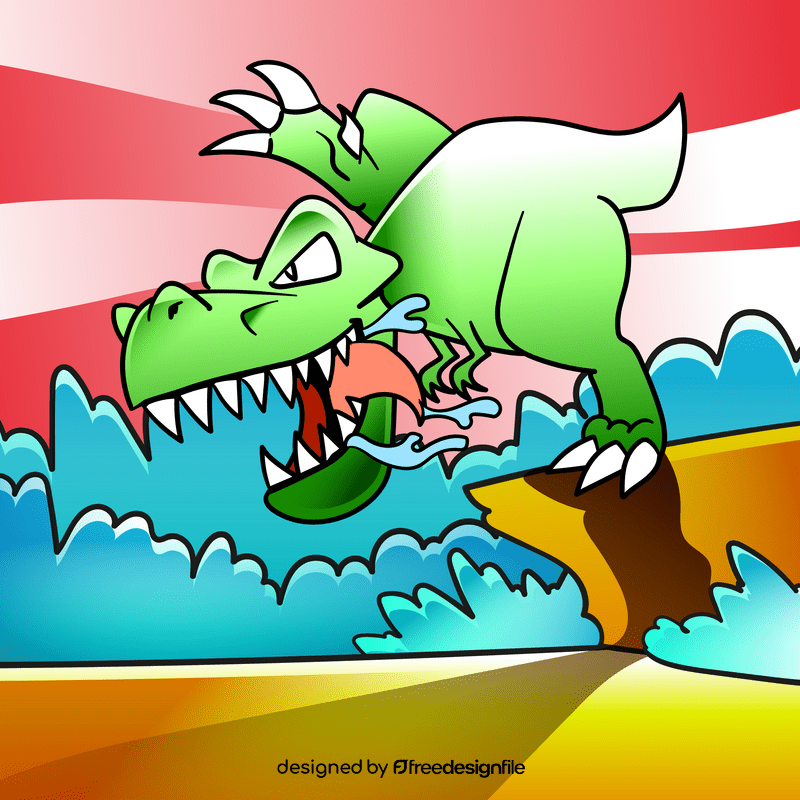 Tyrannosaurus cartoon vector