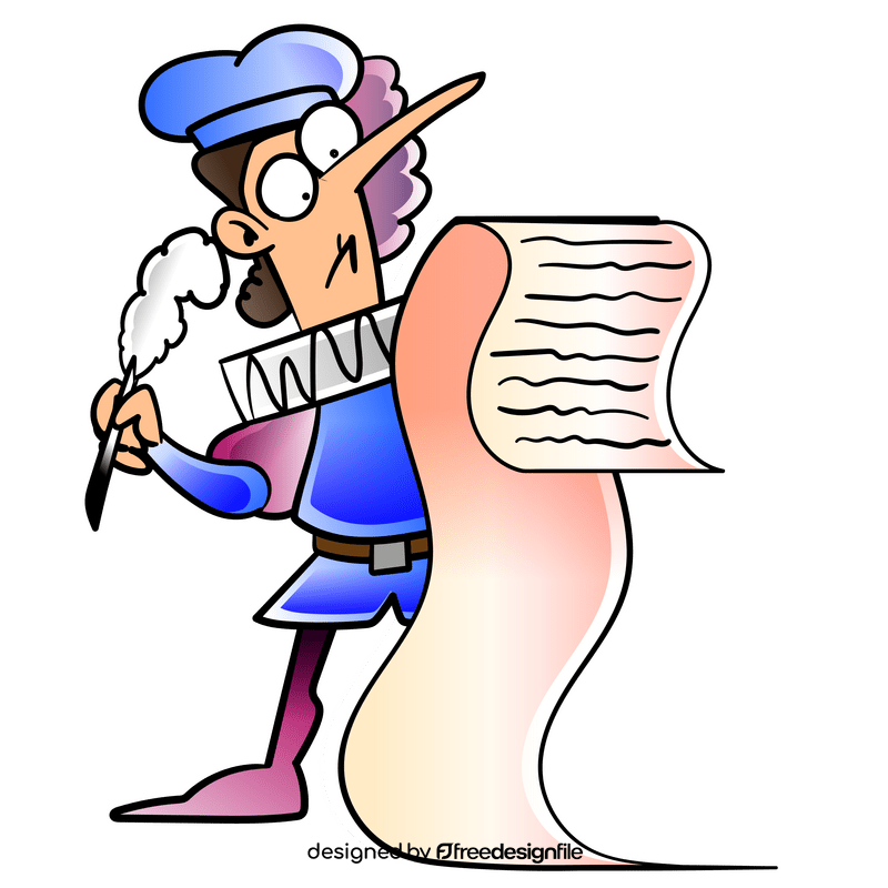 Writer cartoon clipart