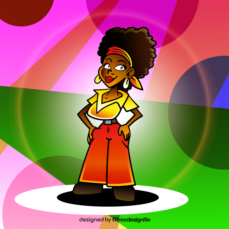 African american cartoon vector