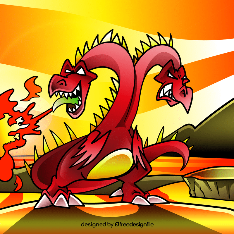 Dragon cartoon vector