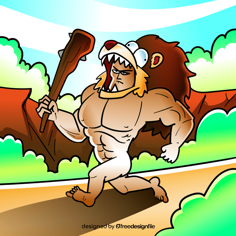 Hercules cartoon vector