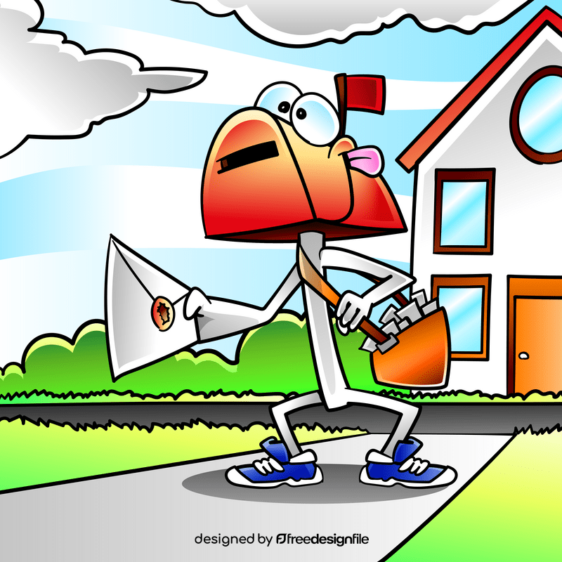 Postman cartoon vector