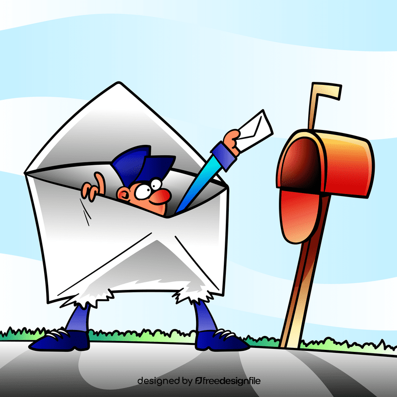 Postman cartoon vector