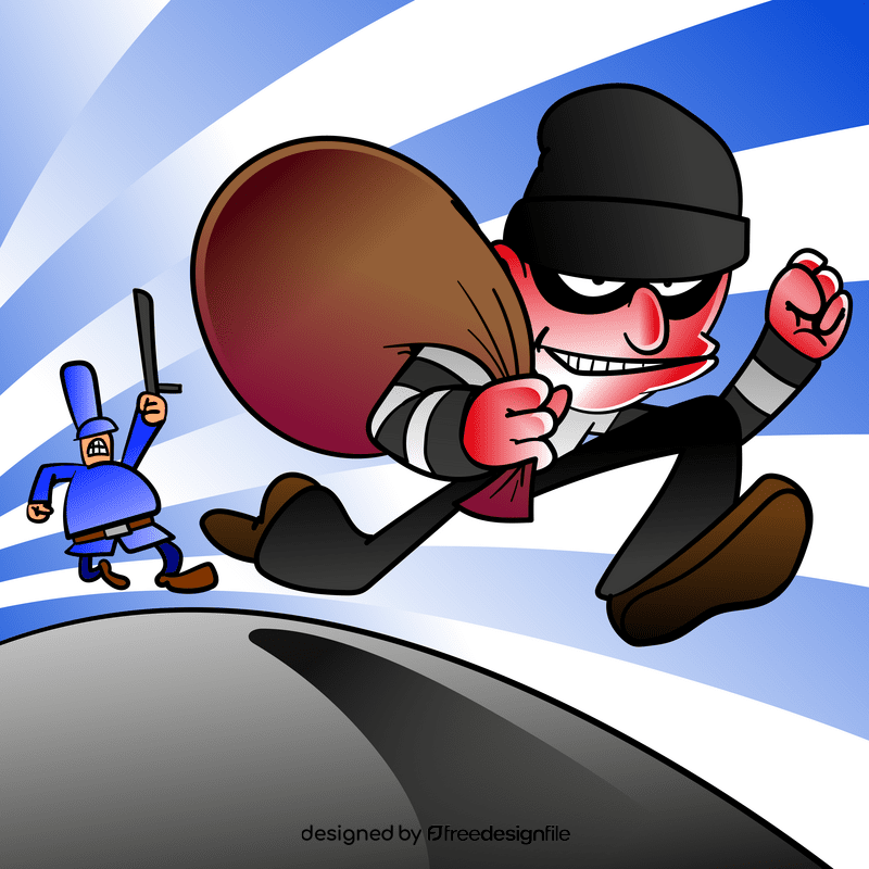 Robber cartoon vector