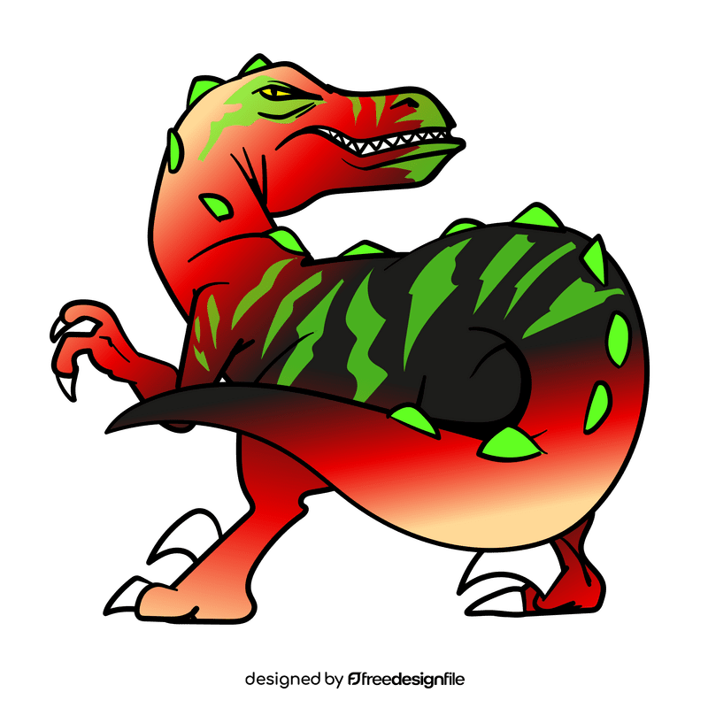 Velociraptor cartoon clipart