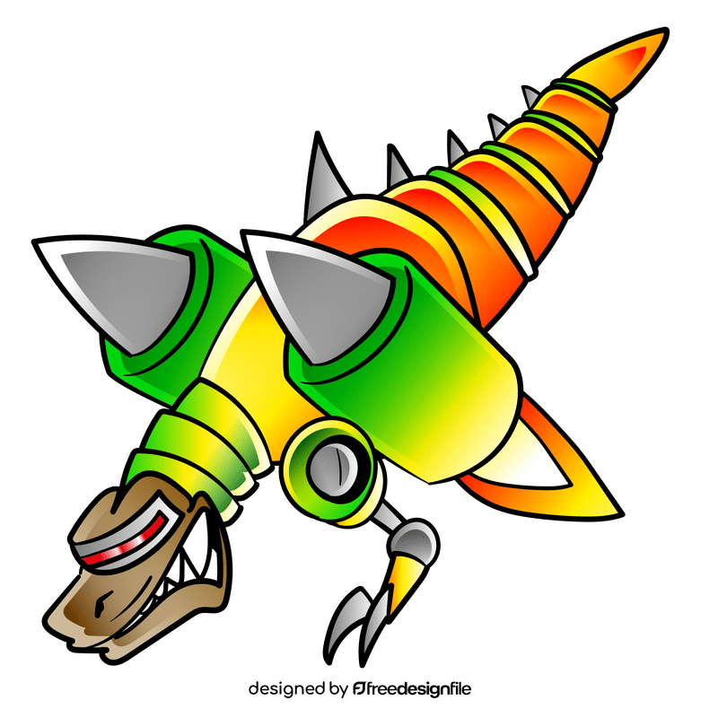 Velociraptor cartoon clipart