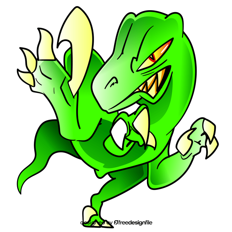 Velociraptor cartoon clipart