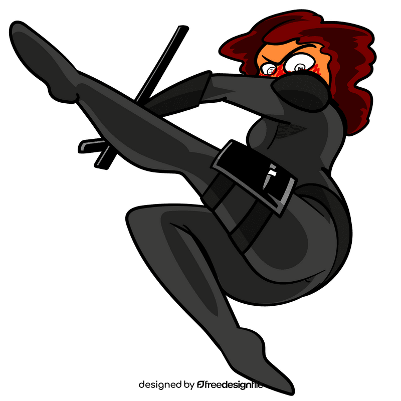 Black widow cartoon clipart