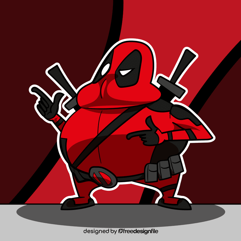 Deadpool cartoon vector