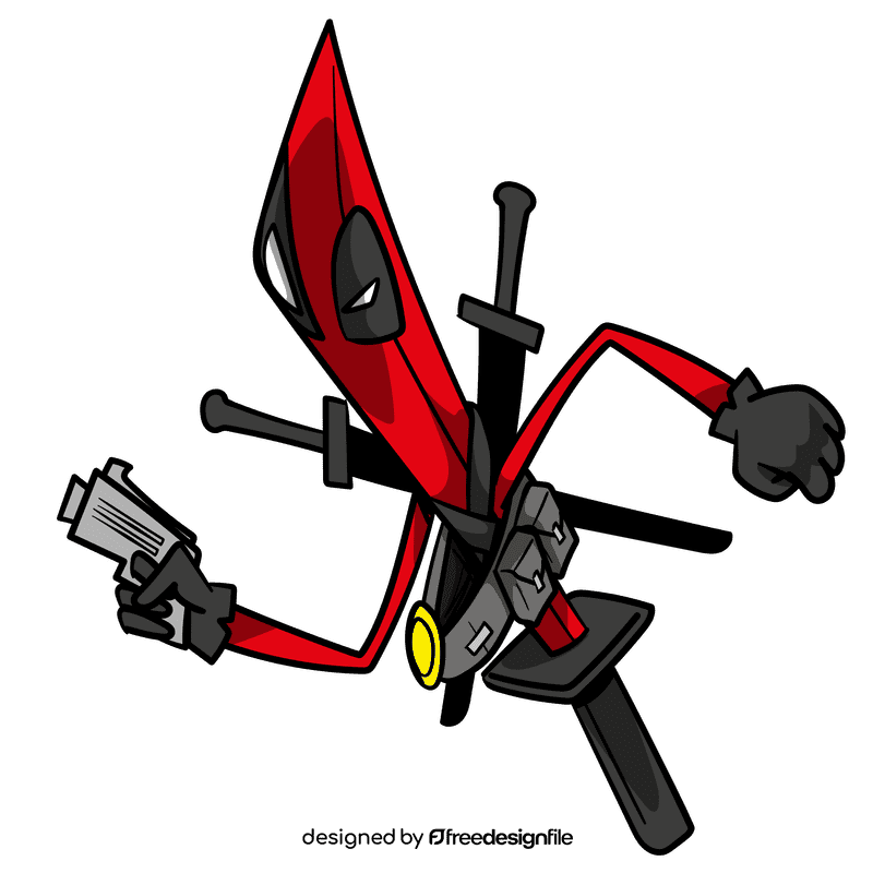 Deadpool cartoon clipart