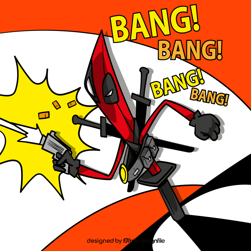 Deadpool cartoon vector