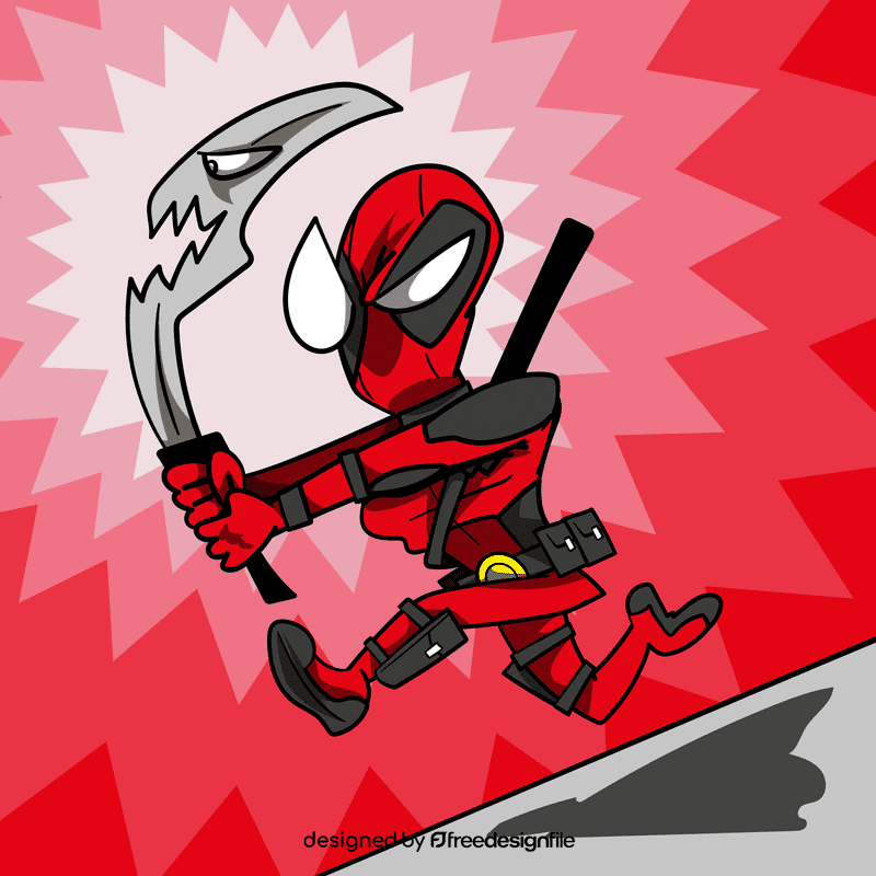 Deadpool cartoon vector