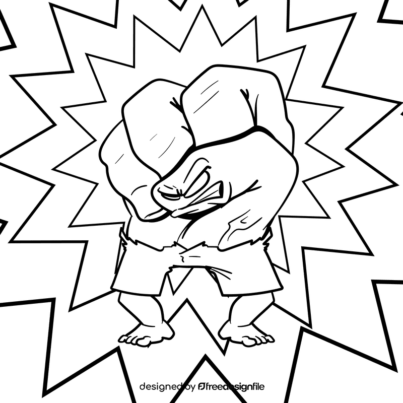 Hulk cartoon drawing black and white vector