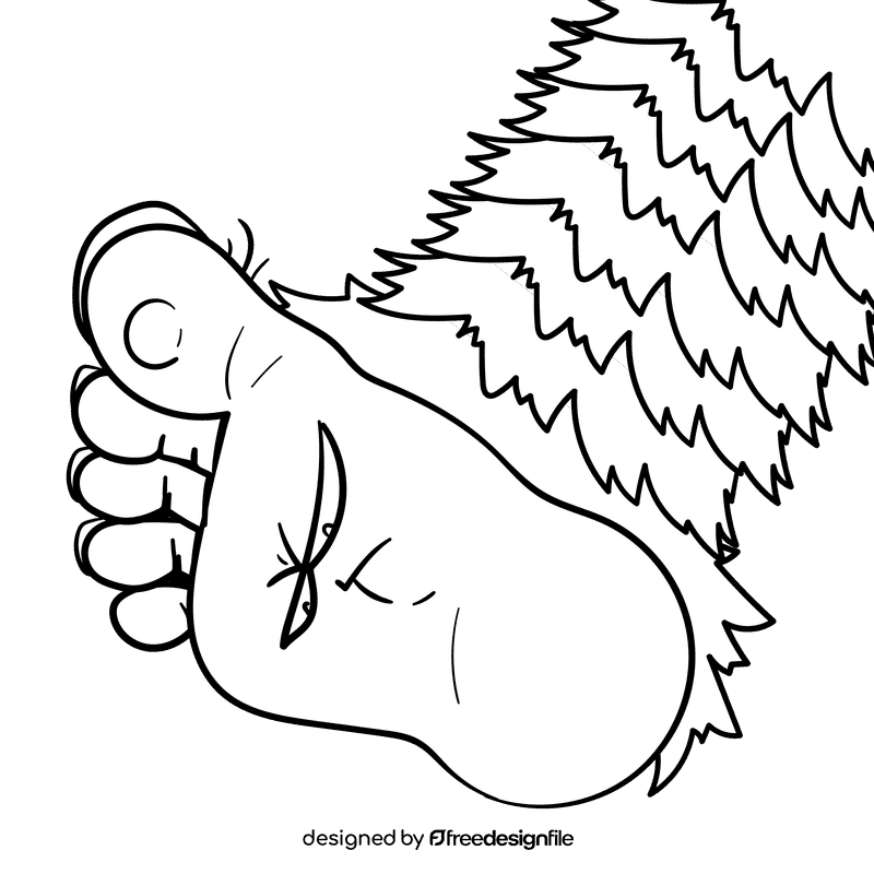 Sasquatch cartoon drawing black and white clipart