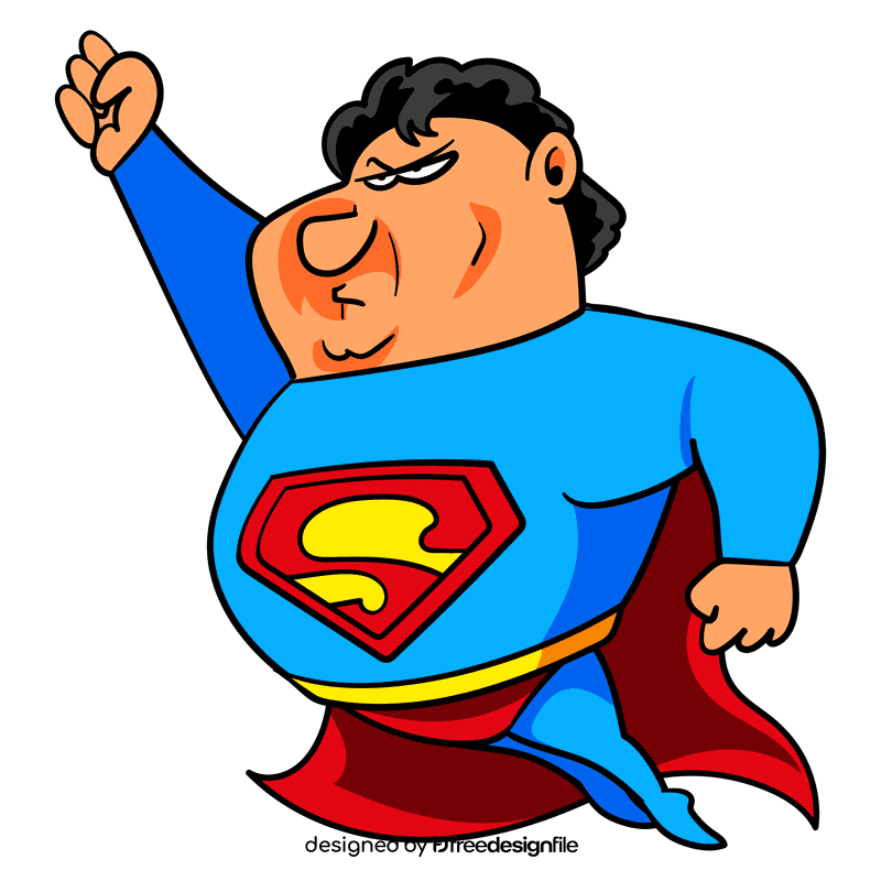 Superman cartoon clipart