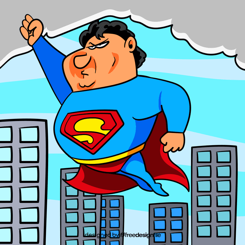 Superman cartoon vector