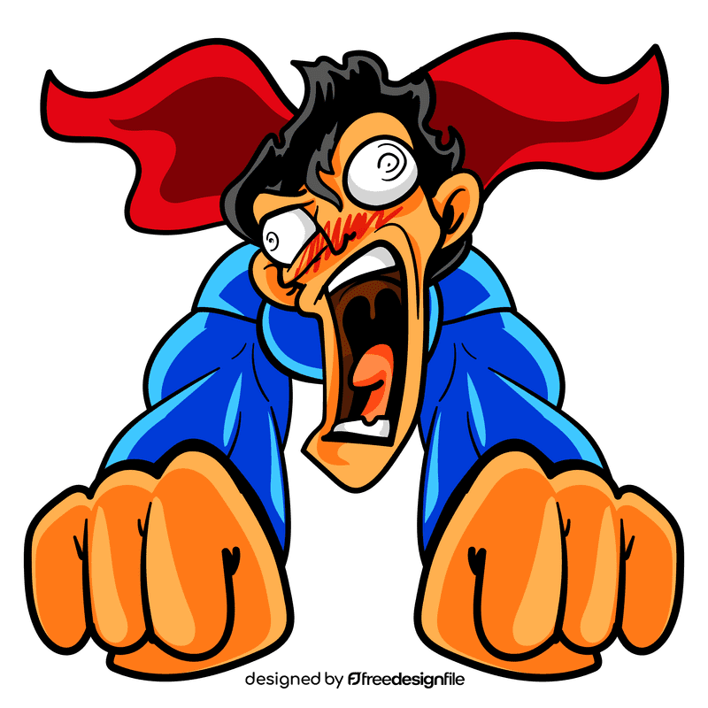 Superman cartoon clipart