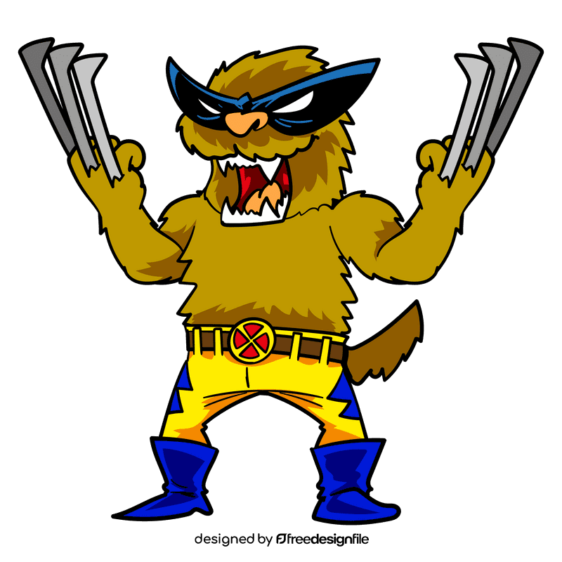 Wolverine cartoon clipart