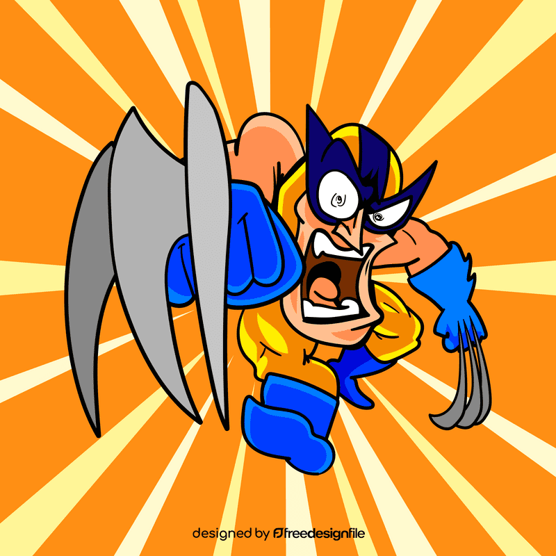 Wolverine cartoon vector