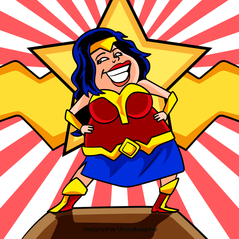 Wonder woman cartoon vector