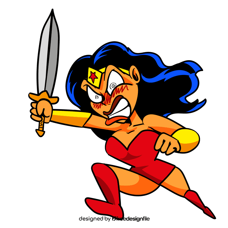 Wonder woman cartoon clipart