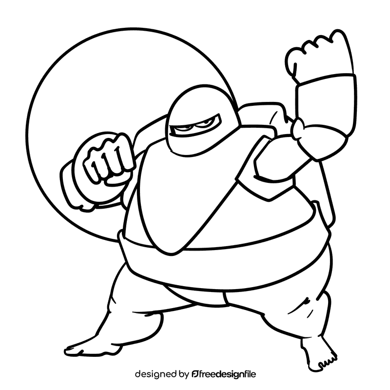 Jupiter cartoon drawing black and white clipart