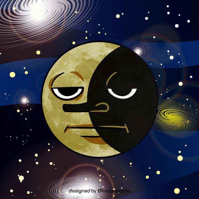 Moon cartoon vector