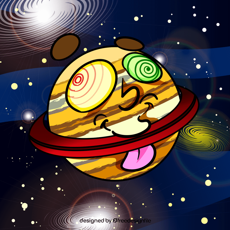 Saturn cartoon vector