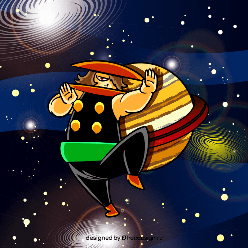 Saturn cartoon vector