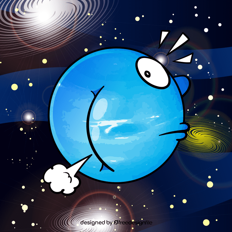 Uranus cartoon vector