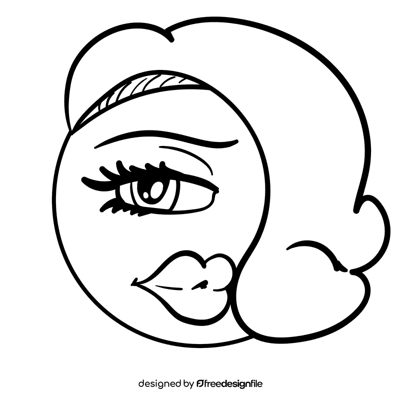 Venus cartoon drawing black and white clipart