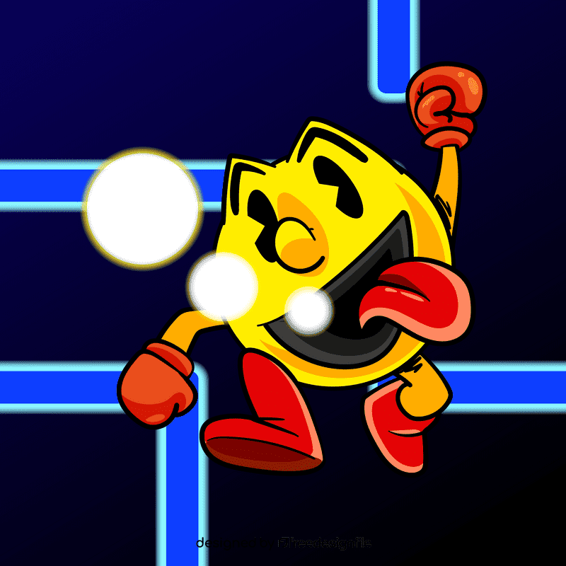 Super Smash Pacman cartoon vector