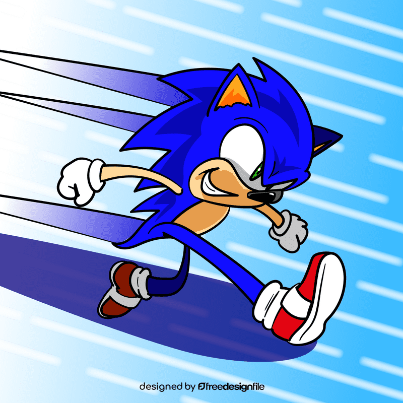 Super Smash Sonic cartoon vector