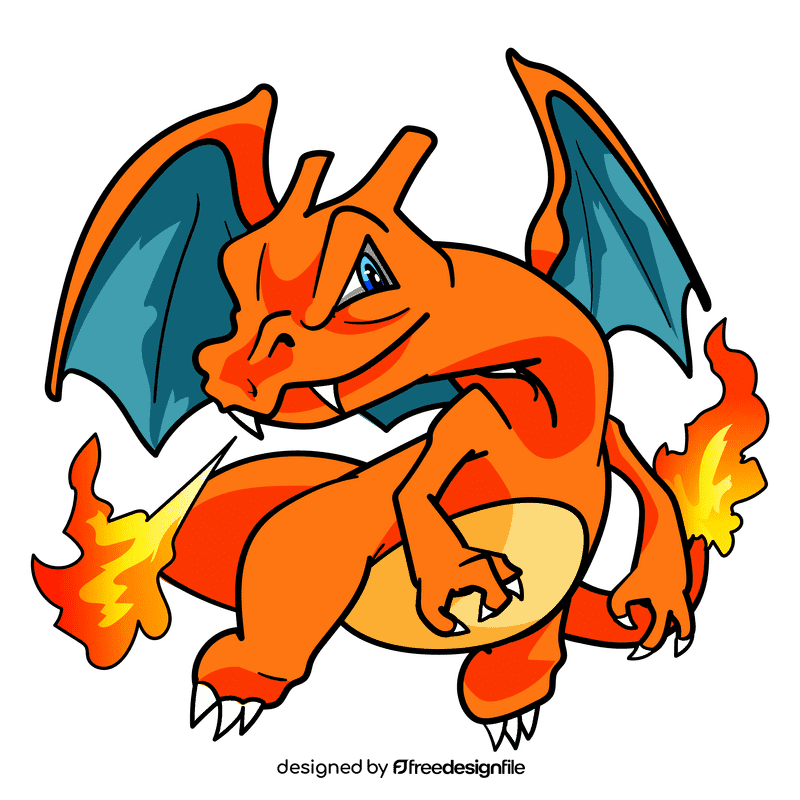 Pokemon Charizard cartoon clipart